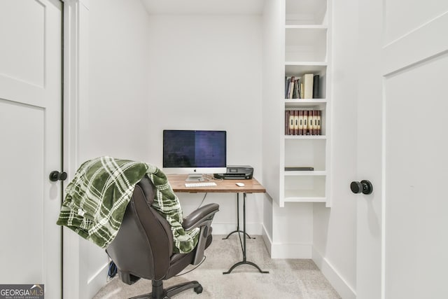 5315 Hendrix Rd, Cumming, GA 30040 - home office with baseboards and carpet flooring