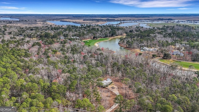 590 Dogwood Way, Richmond Hill, GA 31324 - drone / aerial view featuring view of golf course and a water view