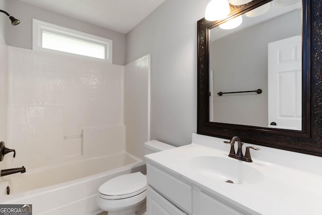 1650 Berryhill Rd, Cumming, GA 30041 - bathroom with shower / bathtub combination, toilet, and vanity