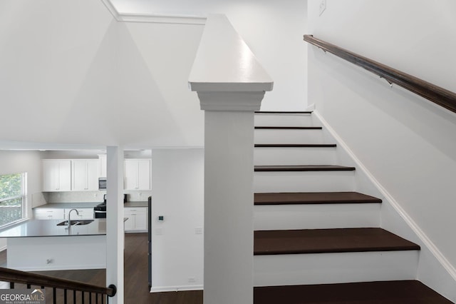 1953 Azure Grove Ct, Marietta, GA 30008 - staircase with wood finished floors