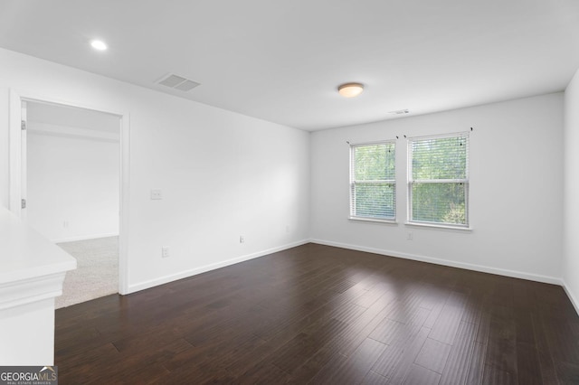 1953 Azure Grove Ct, Marietta, GA 30008 - spare room with baseboards, dark wood-type flooring, visible vents, and recessed lighting