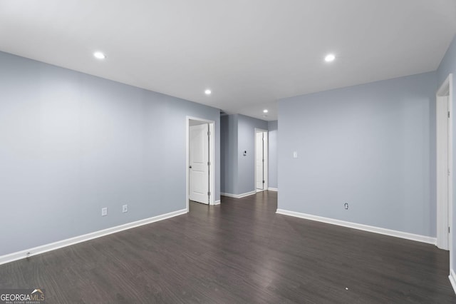 1953 Azure Grove Ct, Marietta, GA 30008 - unfurnished room with dark wood finished floors, baseboards, and recessed lighting