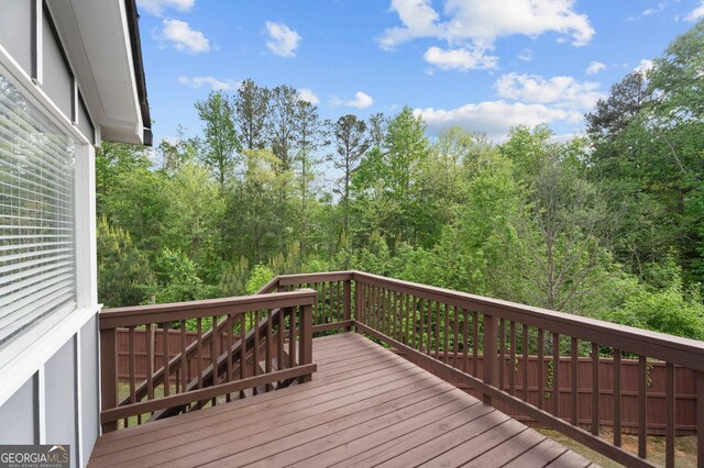 1953 Azure Grove Ct, Marietta, GA 30008 - wooden terrace featuring a forest view