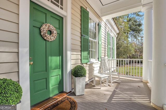192 Myrtle Grove Ln, Richmond Hill, GA 31324 - property entrance featuring covered porch