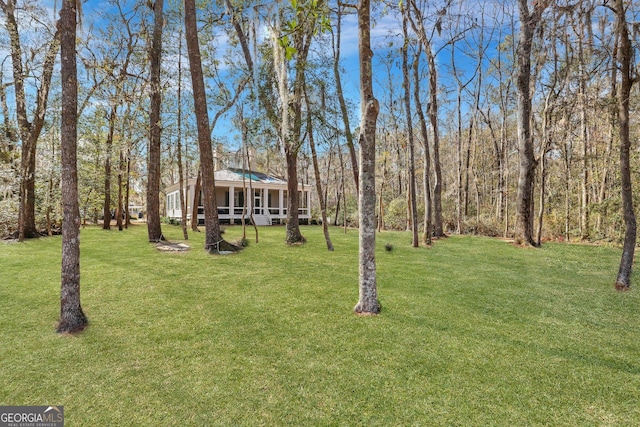 192 Myrtle Grove Ln, Richmond Hill, GA 31324 - view of yard featuring a sunroom