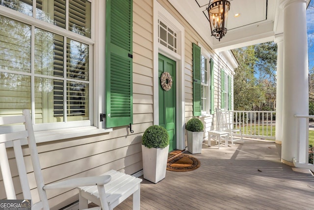 192 Myrtle Grove Ln, Richmond Hill, GA 31324 - exterior space featuring covered porch
