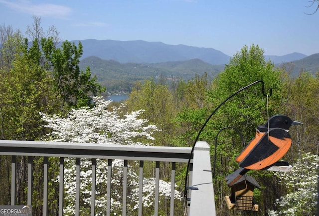 62 Eagles View Ct, Hayesville, NC 28904 - view of mountain backdrop featuring a forest