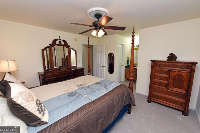 62 Eagles View Ct, Hayesville, NC 28904 - carpeted bedroom with ceiling fan, ensuite bathroom, and baseboards