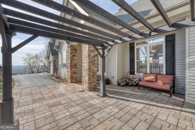 62 Eagles View Ct, Hayesville, NC 28904 - view of patio / terrace with a pergola