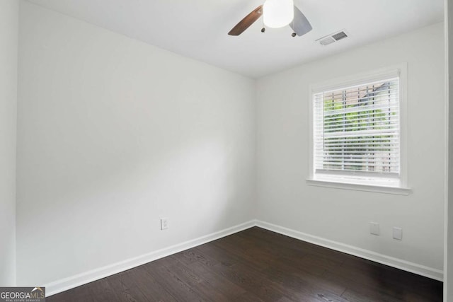 360 New Jersey Ave NW, Atlanta, GA 30314 - unfurnished room featuring baseboards, dark wood finished floors, and a ceiling fan
