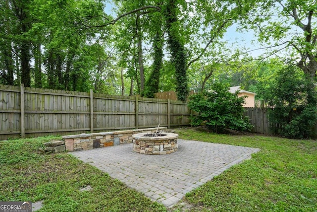 360 New Jersey Ave NW, Atlanta, GA 30314 - view of yard with a fire pit and a patio