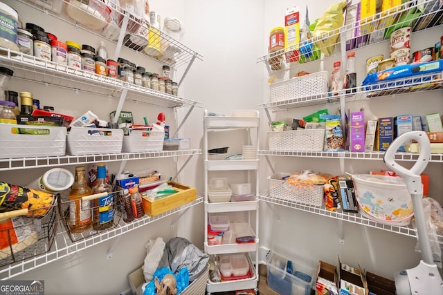 view of pantry