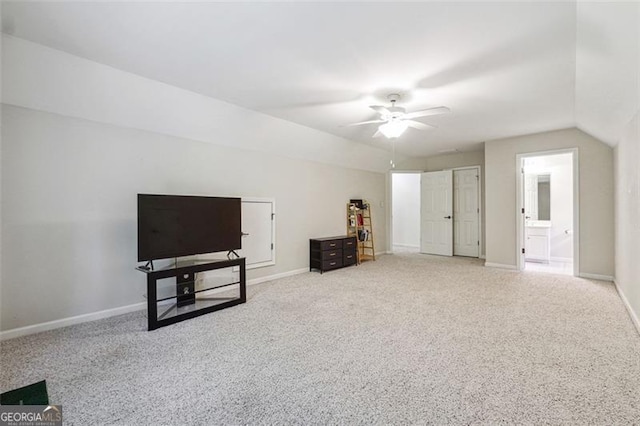7045 Mountain Xing, Cumming, GA 30041 - interior space with baseboards, carpet floors, and ceiling fan