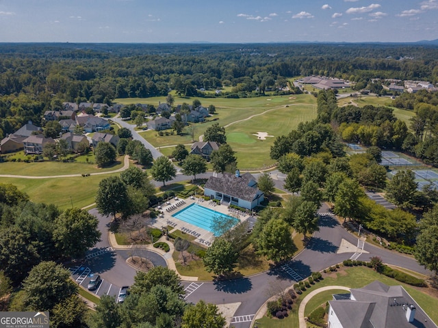 7045 Mountain Xing, Cumming, GA 30041 - bird's eye view featuring golf course view and a forest view