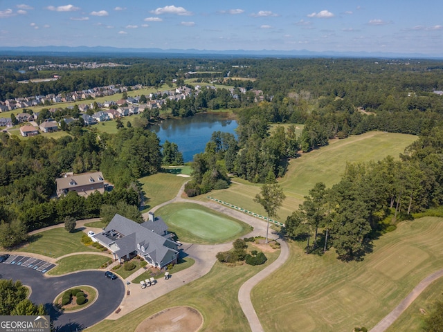 7045 Mountain Xing, Cumming, GA 30041 - birds eye view of property featuring view of golf course and a water view