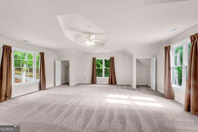 1400 Squire Ln, Cumming, GA 30041 - interior space with baseboards, a ceiling fan, visible vents, and carpet