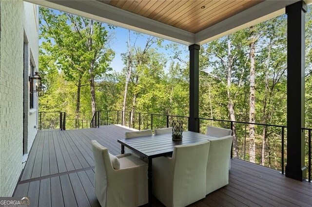 view of wooden deck