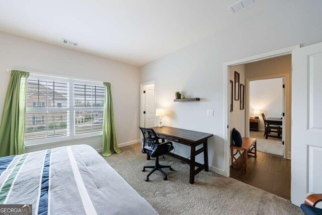 4405 Croftshire Pl, Cumming, GA 30040 - carpeted bedroom featuring baseboards and a desk