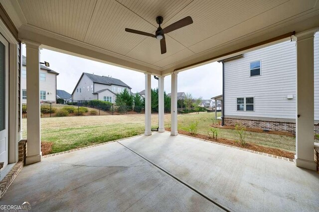 4405 Croftshire Pl, Cumming, GA 30040 - back of property featuring a patio area and a yard