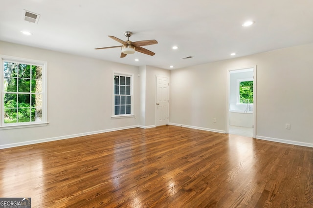 1541 Pontiac Pl SE, Atlanta, GA 30315 - unfurnished room featuring recessed lighting, plenty of natural light, visible vents, and a ceiling fan