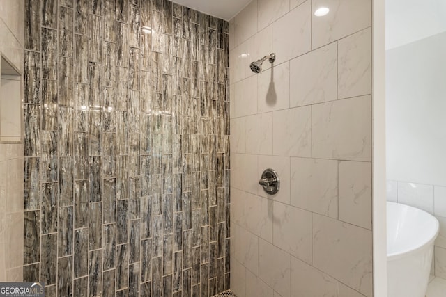 1541 Pontiac Pl SE, Atlanta, GA 30315 - full bath with a freestanding tub and tiled shower