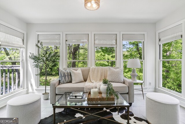 view of sunroom