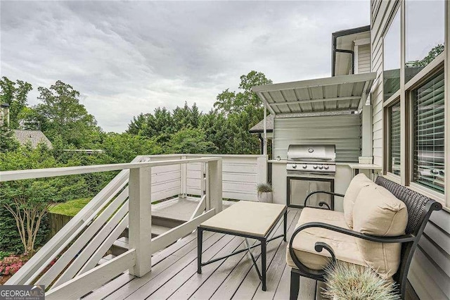 1059 Antioch Dr, Brookhaven, GA 30319 - wooden deck with area for grilling