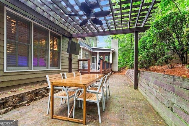 5729 Brookstone Walk NW, Acworth, GA 30101 - view of patio featuring outdoor dining area and a pergola