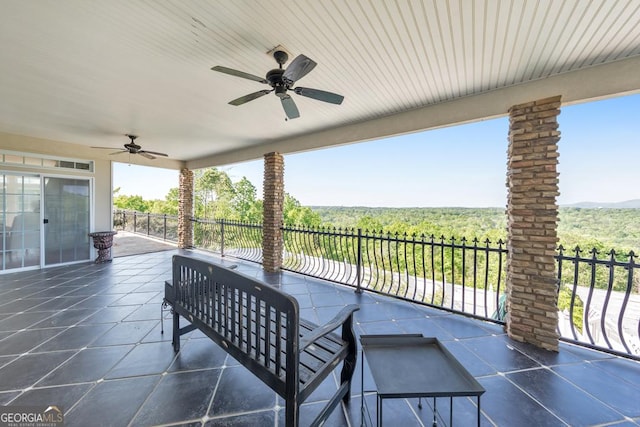 988 Hunters Rdg, Jasper, GA 30143 - view of patio featuring a ceiling fan and visible vents