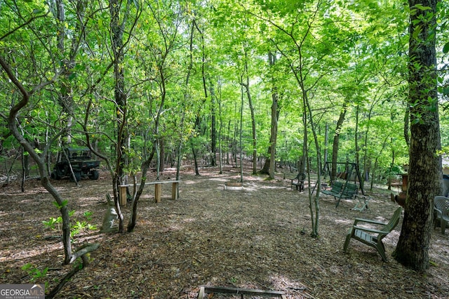 view of yard featuring a playground