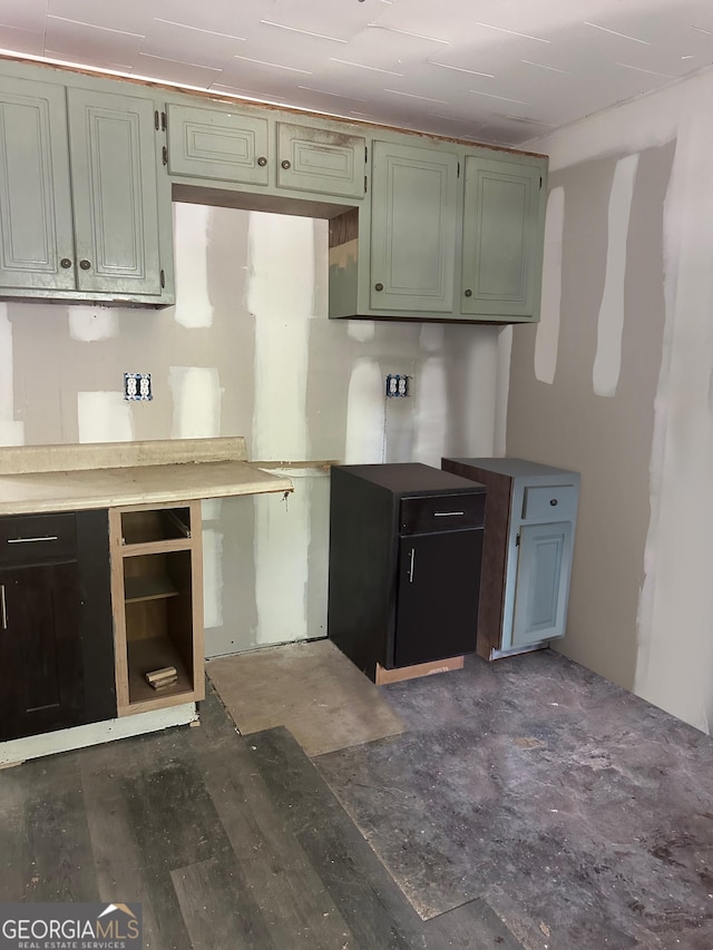 183 S Pine St, Toccoa, GA 30577 - kitchen with dark wood finished floors
