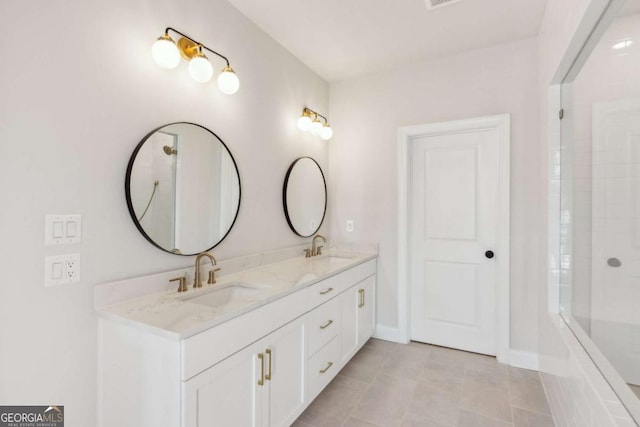 427 Burton Dr Unit 427, Alpharetta, GA 30009 - bathroom with double vanity and tile patterned flooring