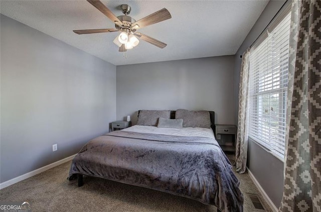 50 Westside Chase, Cartersville, GA 30120 - carpeted bedroom with visible vents, a ceiling fan, and baseboards