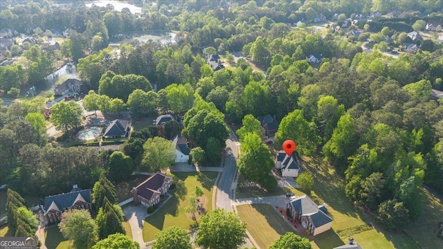 aerial overview of property's location featuring nearby suburban area