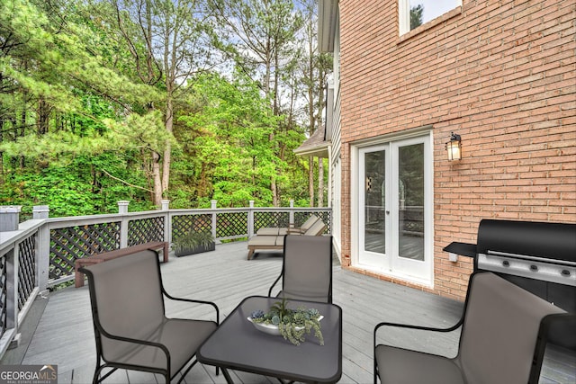 515 Old Chartwell Xing, Alpharetta, GA 30022 - wooden terrace with french doors