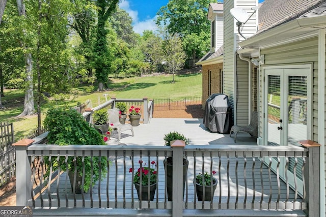 200 Piedmont Ave, Gainesville, GA 30501 - view of patio / terrace with fence, outdoor dining area, and a deck