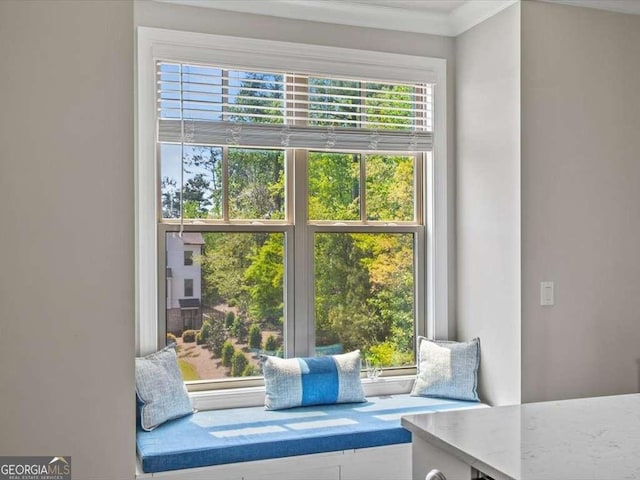 doorway with crown molding