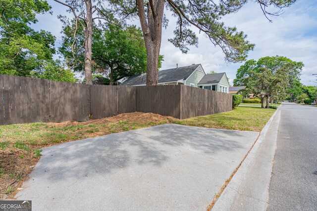 exterior space featuring fence