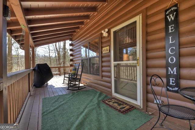 638 Cohutta Mountain Rd, Blue Ridge, GA 30513 - deck with a porch and area for grilling