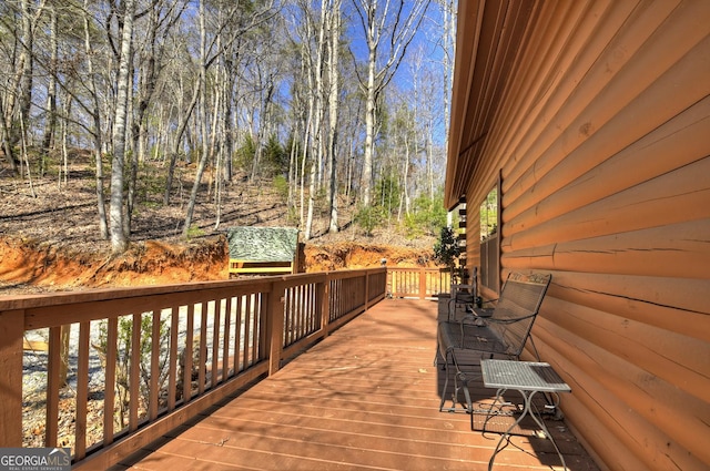 638 Cohutta Mountain Rd, Blue Ridge, GA 30513 - view of wooden deck