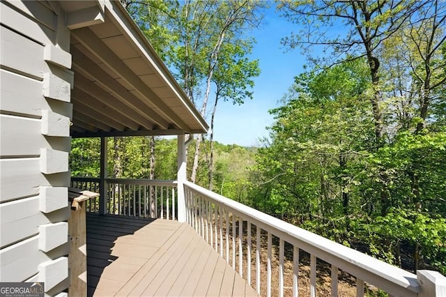 view of wooden deck
