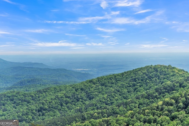 view of mountain feature featuring a view of trees