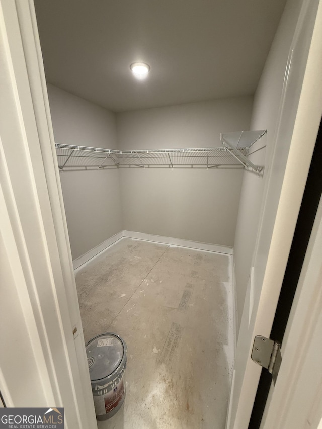 view of walk in closet