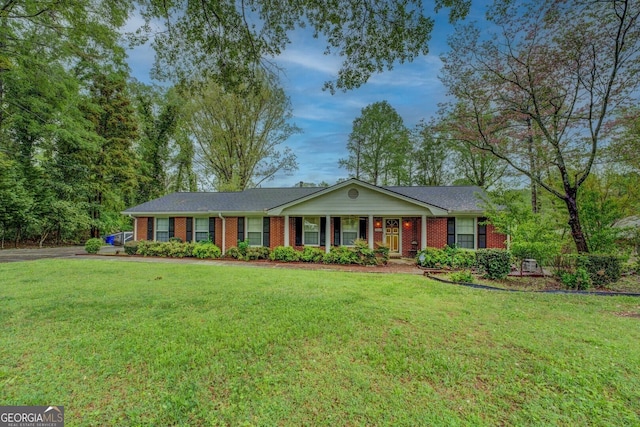 1349 Springwood Dr NW, Conyers, GA 30012 - single story home with a front lawn and brick siding