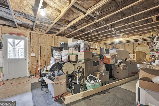 view of basement