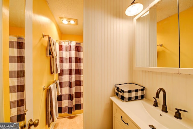 63 Eagle Chase Cir, Dillard, GA 30537 - full bathroom featuring wood finished floors, vanity, and curtained shower