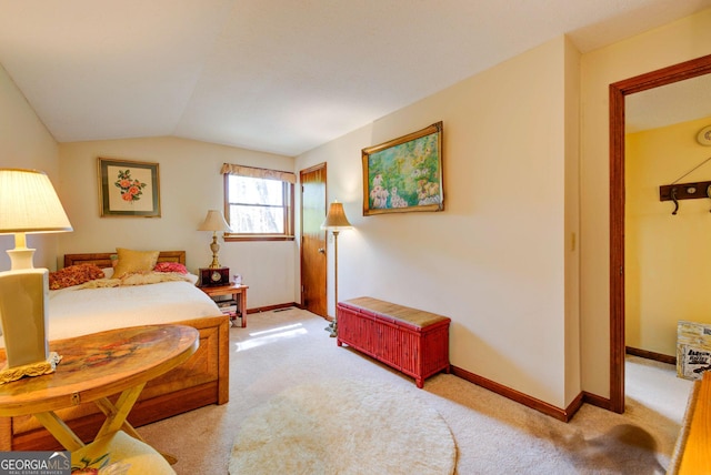63 Eagle Chase Cir, Dillard, GA 30537 - bedroom with lofted ceiling, light carpet, and baseboards