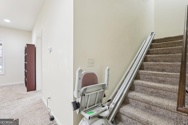 108 Turnberry Trce, Sharpsburg, GA 30277 - staircase with carpet flooring and recessed lighting