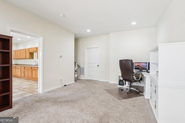 108 Turnberry Trce, Sharpsburg, GA 30277 - office space with light colored carpet and recessed lighting