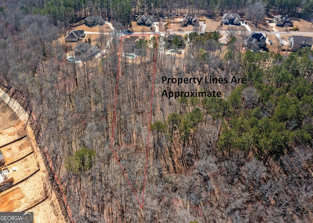 108 Turnberry Trce, Sharpsburg, GA 30277 - aerial view of property and surrounding area featuring a forest